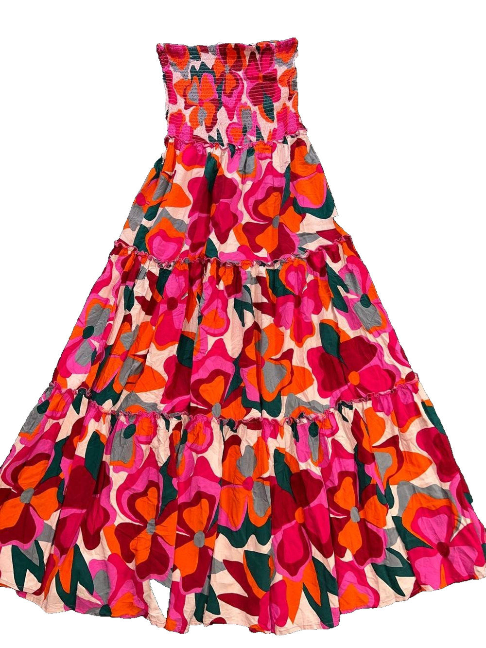 Anthropologie Abel The Label Floral Strapless Long Maxi Dress L A010268
